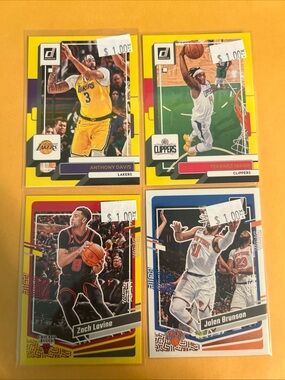22-23 Donruss Yellow Flood 129 Anthony Davis, Zach Lavine 28 Terance Mann 125 ++